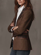 Gisella | Blazer con Inserti a Zigzag Stampati