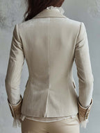 Costanza | Blazer Avorio Ricamato Tailleur