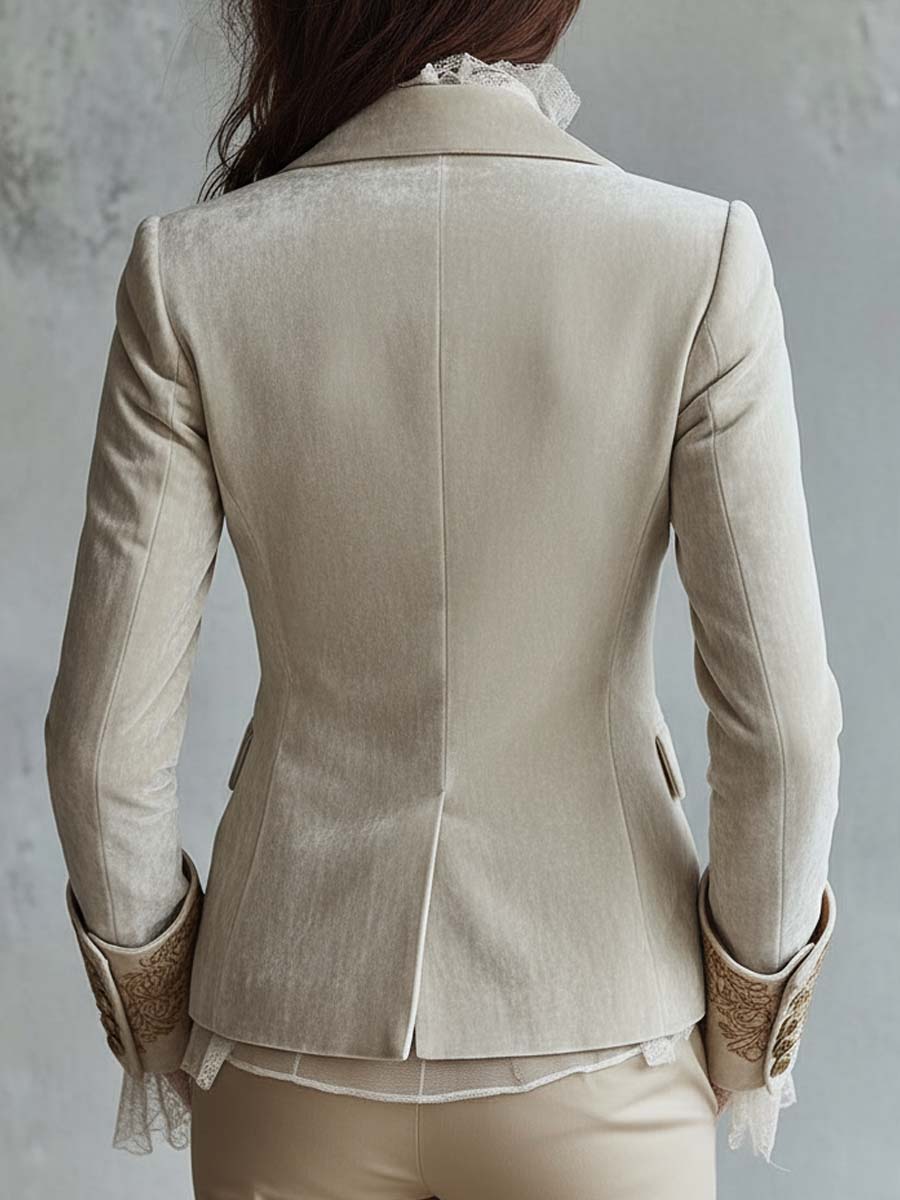 Costanza | Blazer Avorio Ricamato Tailleur