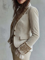 Costanza | Blazer Avorio Ricamato Tailleur