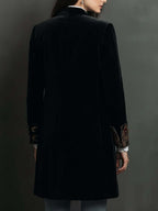 Leontina | Blazer Aderente Stampato Barocco Nero