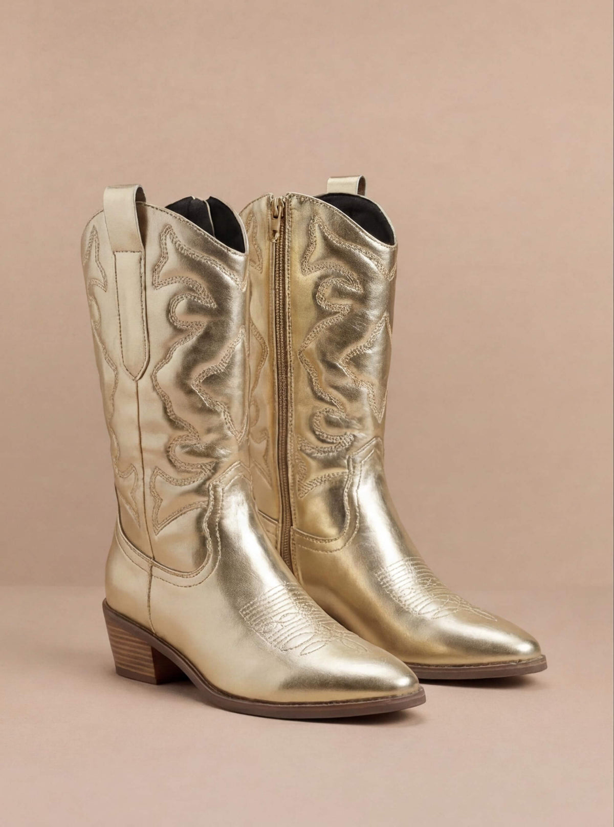 Nova | Stivale Western Metallizzato