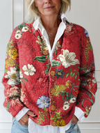 Paola — Cardigan floreale rétro
