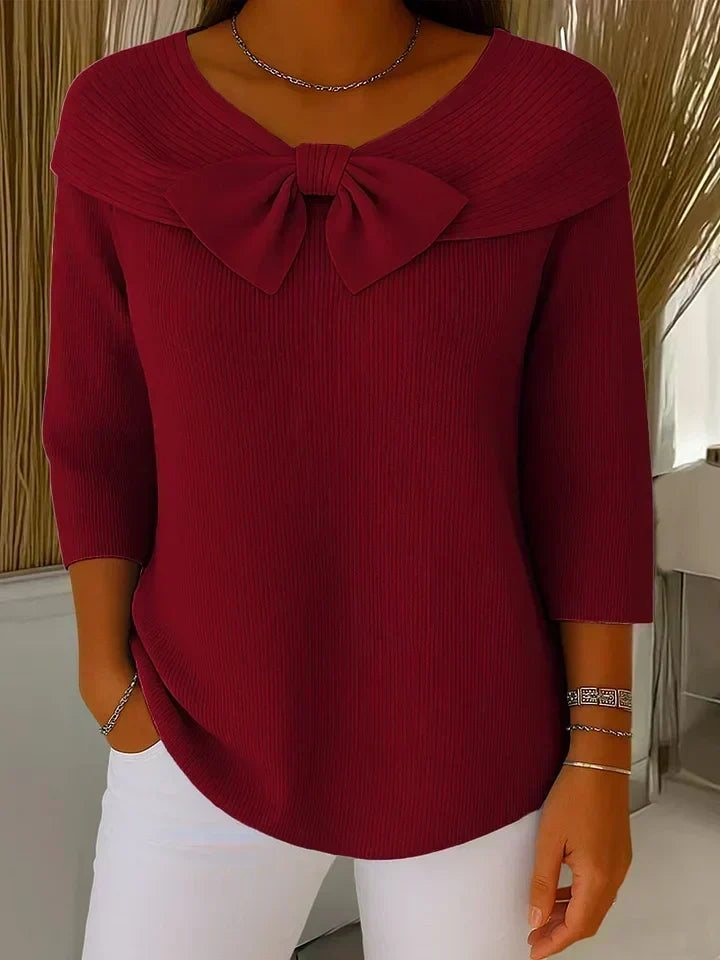 Arianna | Maglione con Fiocco e Girocollo
