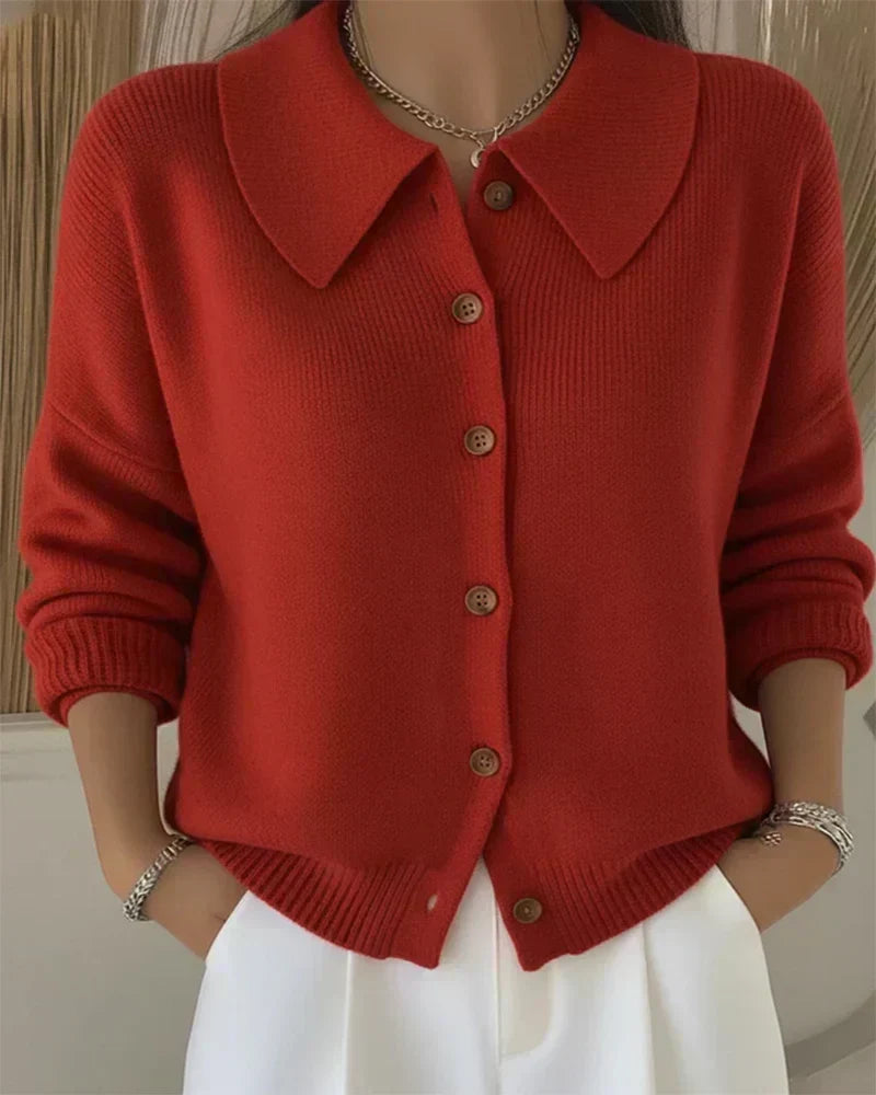 Cornelia | Cardigan con Colletto e Bottoni