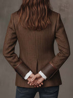 Gisella | Blazer con Inserti a Zigzag Stampati