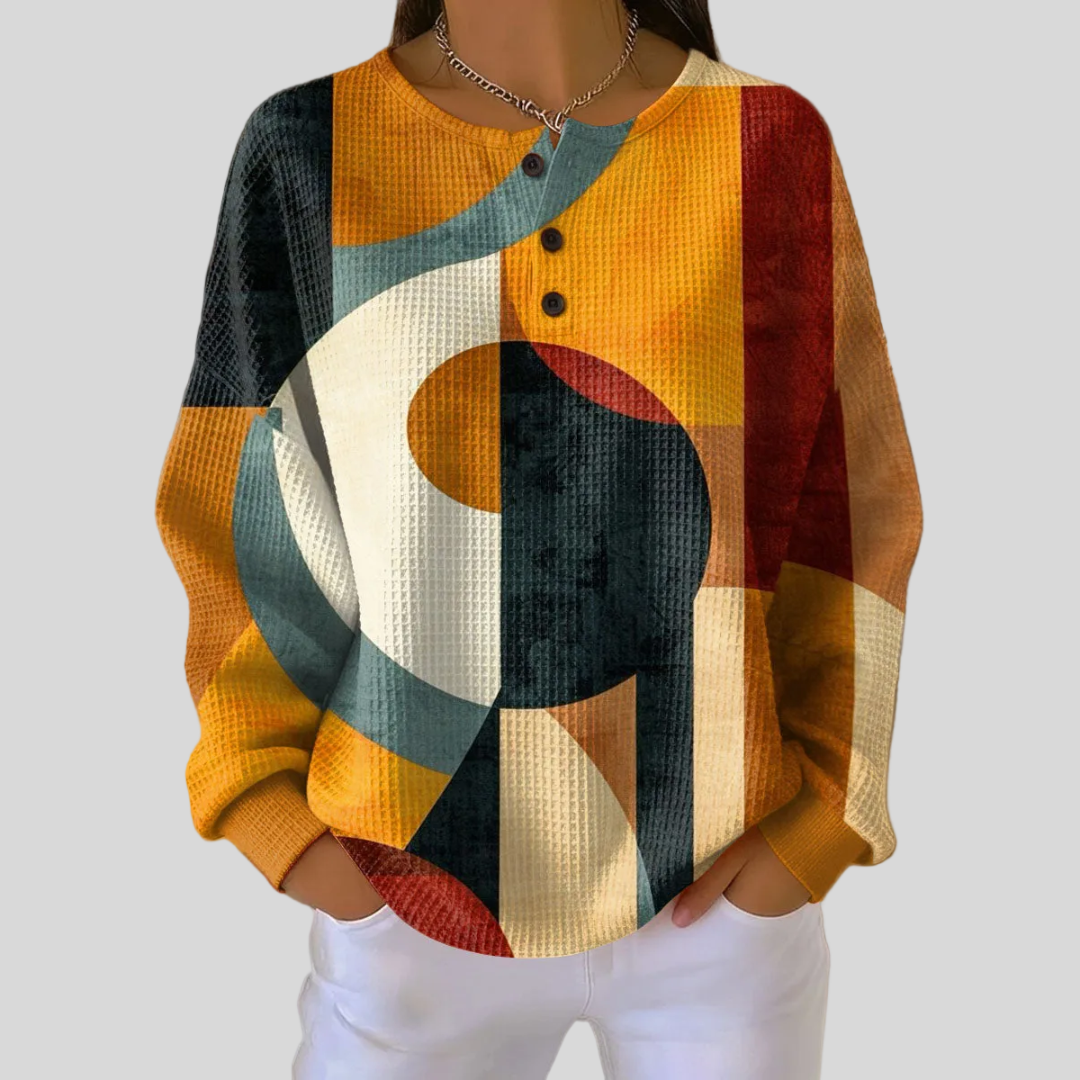 Mirta | Felpa con fantasia geometrica