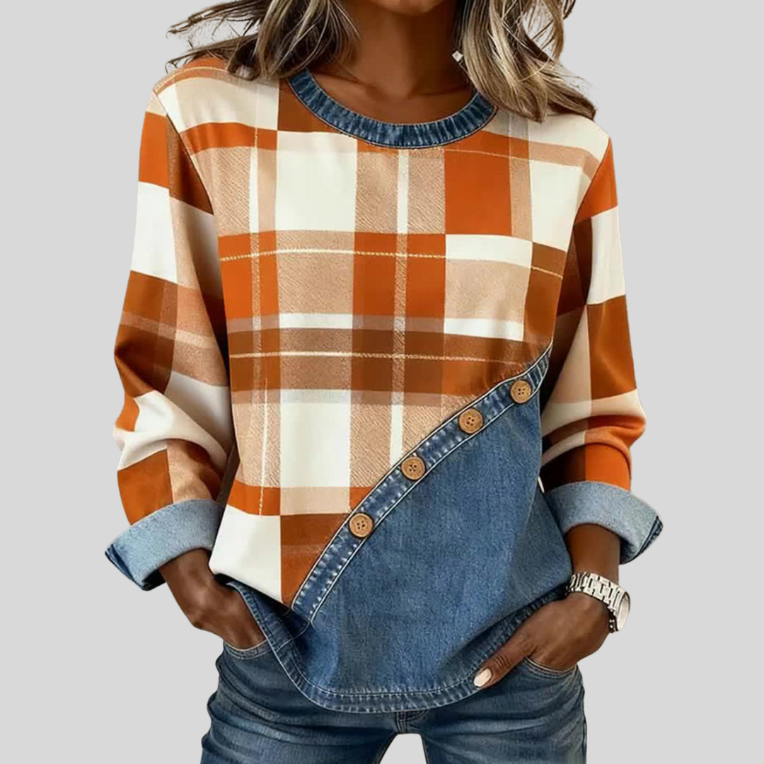 Berenice | Maglia patchwork a quadri
