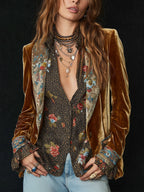 Ottavia | Blazer Patchwork Stampato Floreale Vintage