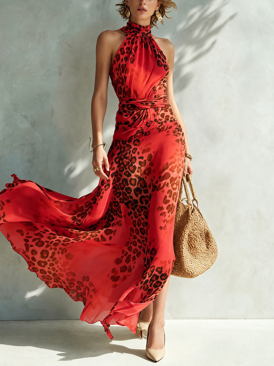 Daniela | Abito lungo animalier