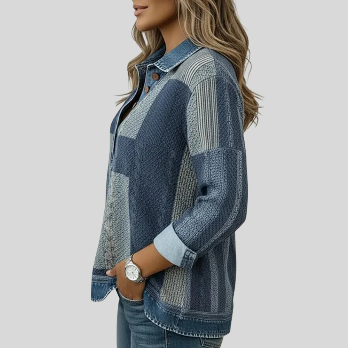 Nives | Felpa patchwork multicolore