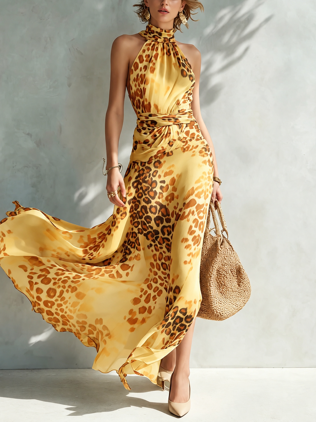 Daniela | Abito lungo animalier