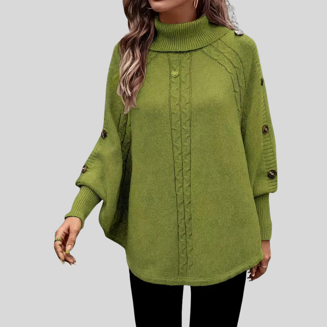 Maddalina | Maglione a trecce con collo alto