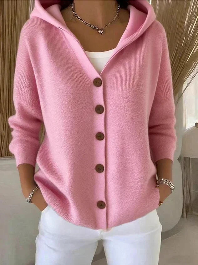 Ginevra | Cardigan in Maglia con Cappuccio e Bottoni