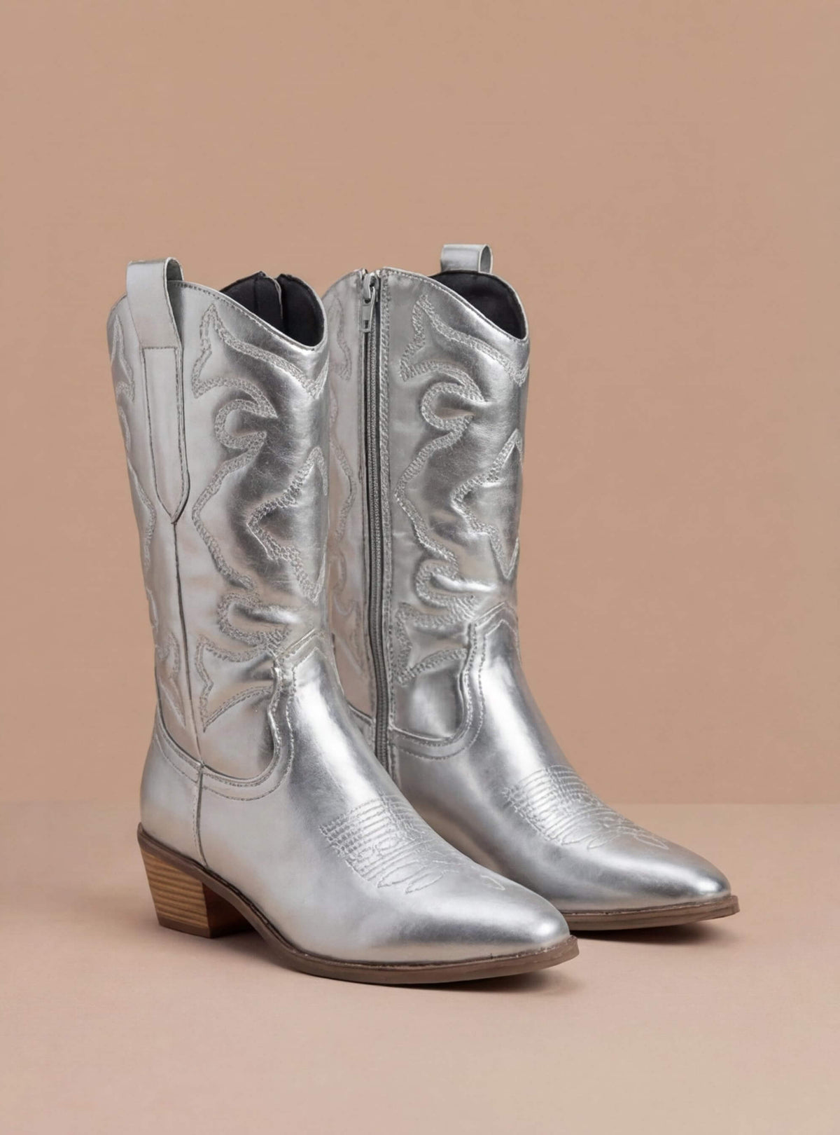 Nova | Stivale Western Metallizzato