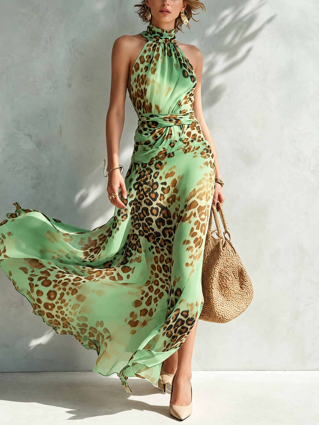 Daniela | Abito lungo animalier