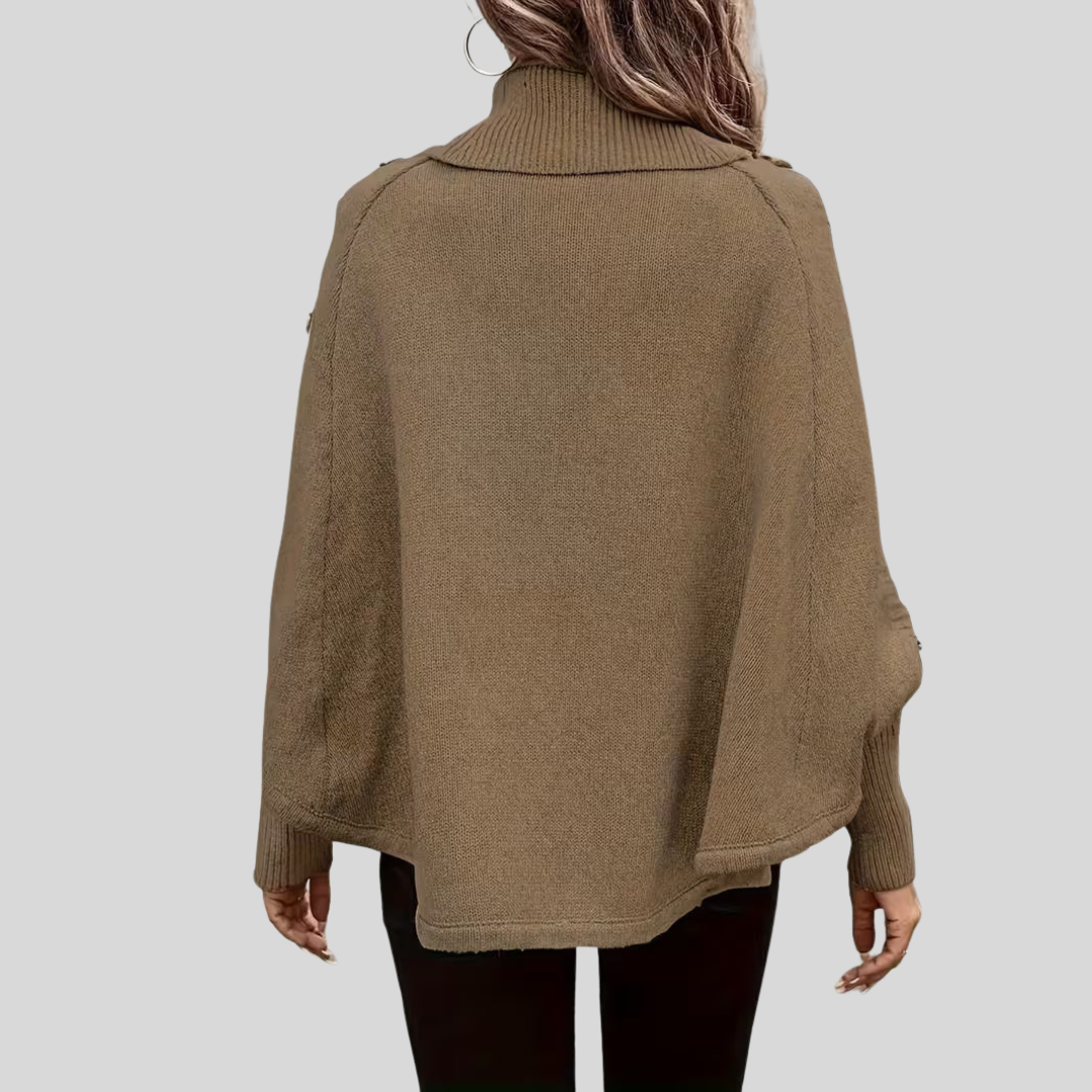 Maddalina | Maglione a trecce con collo alto