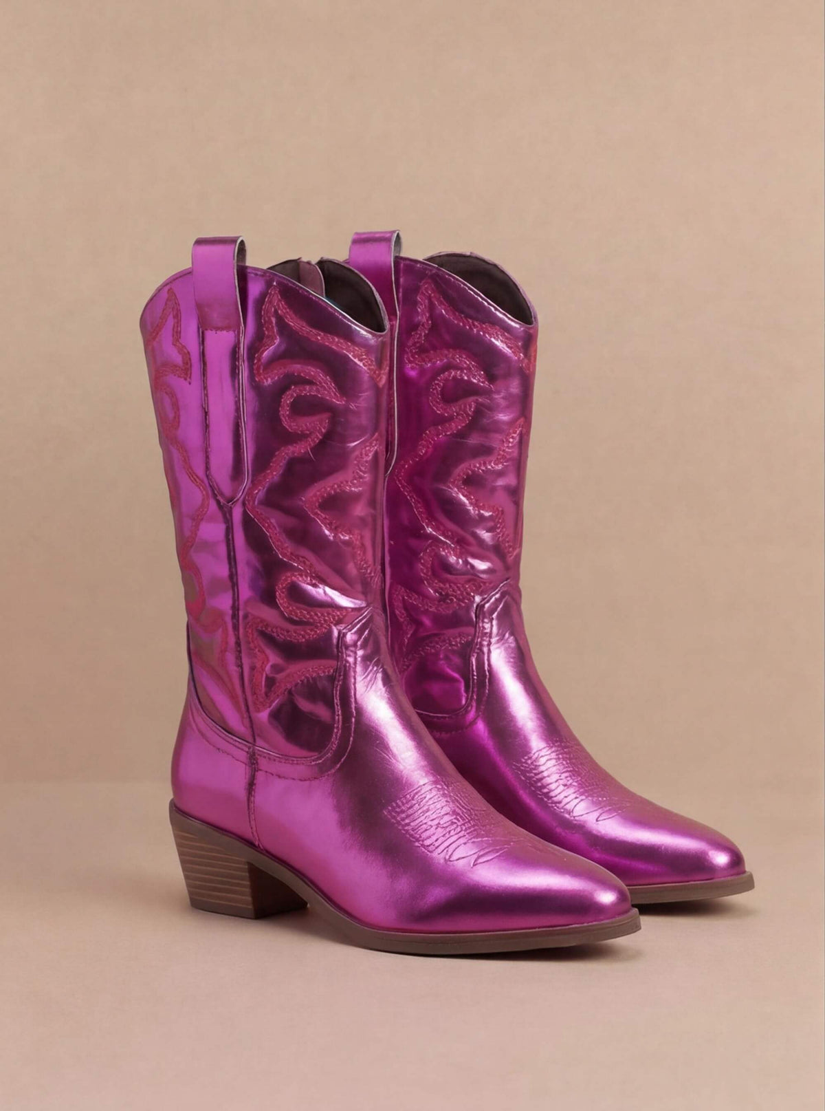 Nova | Stivale Western Metallizzato