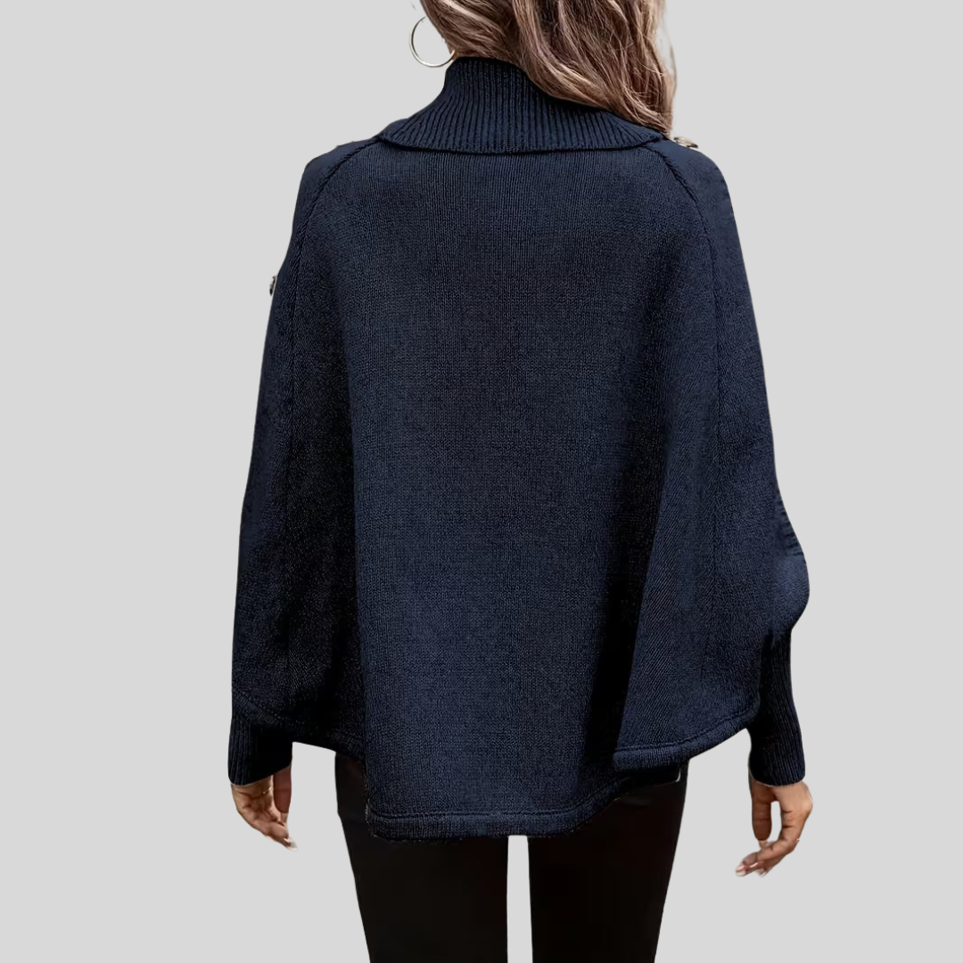 Maddalina | Maglione a trecce con collo alto