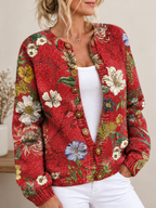 Paola — Cardigan floreale rétro