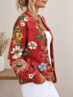 Paola — Cardigan floreale rétro