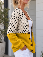 Viola — Cardigan giallo a pois