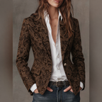 Stella | Blazer Jacquard Cachemire Aderente