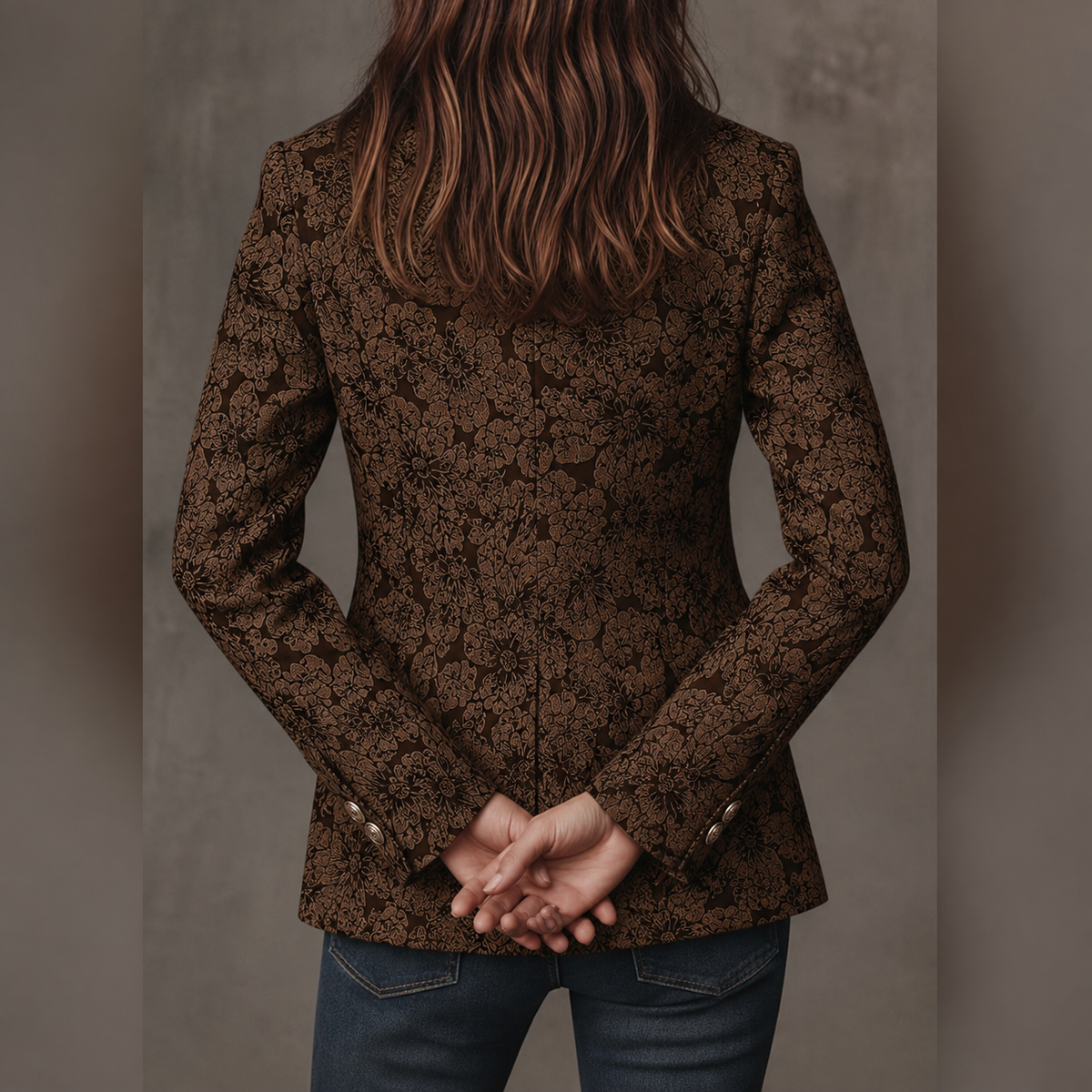 Stella | Blazer Jacquard Cachemire Aderente