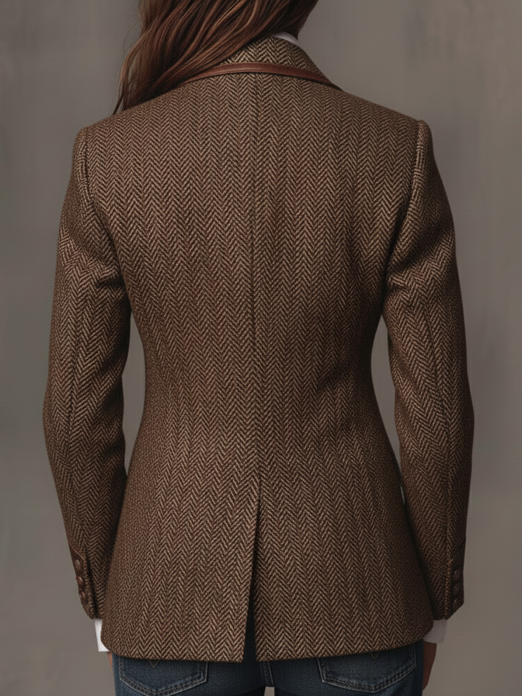 Gisella | Blazer con Inserti a Zigzag Stampati