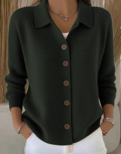 Viola | Cardigan con Colletto e Bottoni