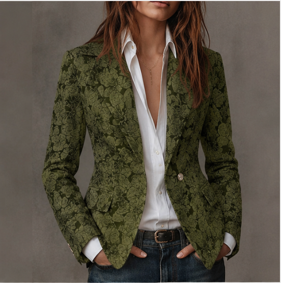 Stella | Blazer Jacquard Cachemire Aderente