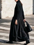 Vittoria | Abito lungo oversize con collo alto e tasche