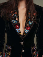 Apollonia | Blazer Ricamato Floreale Multicolore