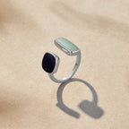 Anello Avvolgente in Argento Acquamarina