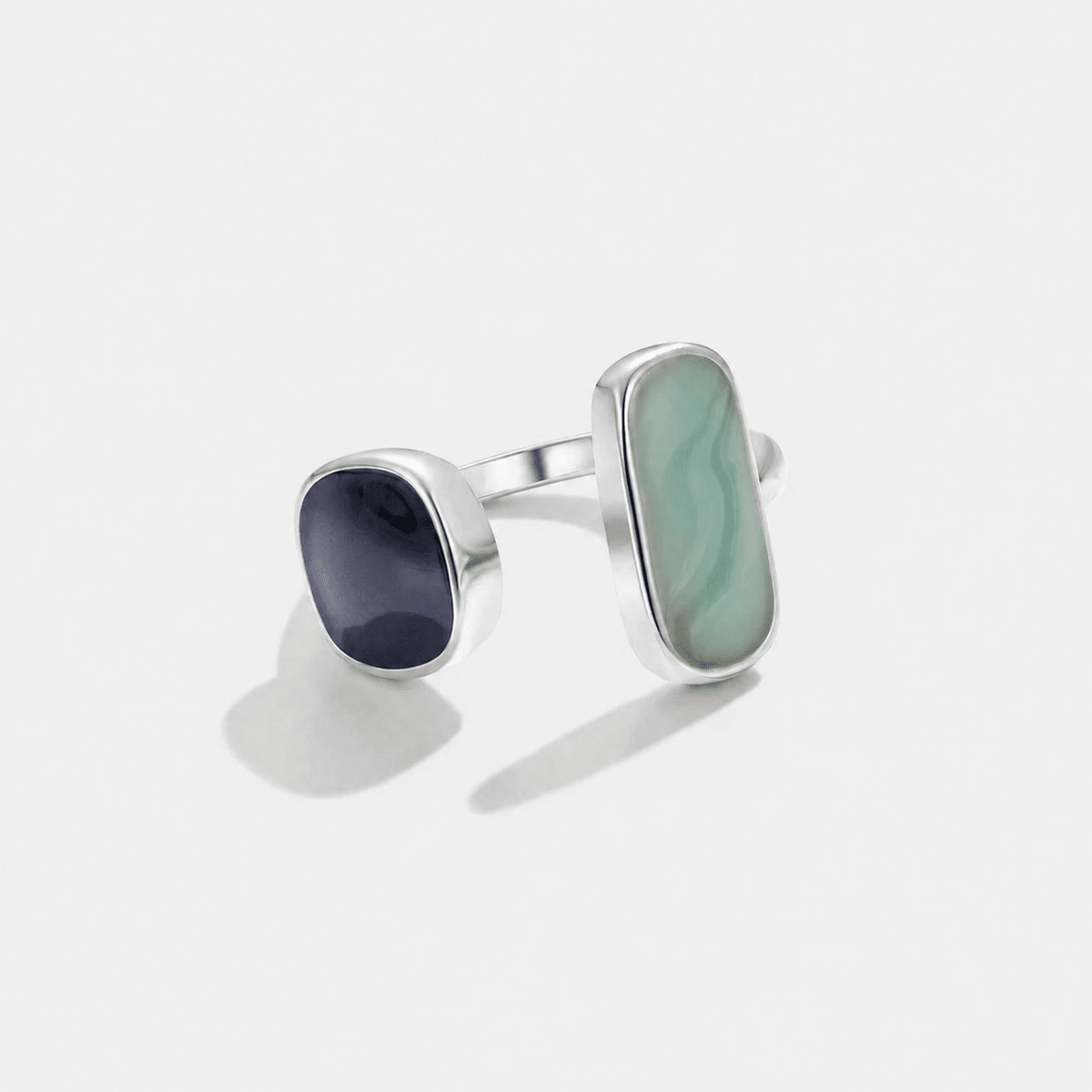 Anello Avvolgente in Argento Acquamarina