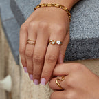 Anello Crystal White Blossom Oro
