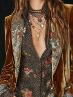 Ottavia | Blazer Patchwork Stampato Floreale Vintage