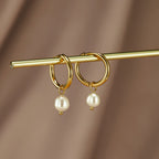 Orecchini a cerchio Bella in Perle d'Acqua Dolce