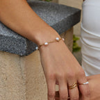 Bracciale a strati in perle d'acqua dolce
