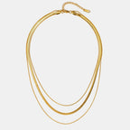 Collana in Acciaio Inossidabile Multi-Layered Oro