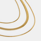 Collana in Acciaio Inossidabile Multi-Layered Oro