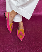 Slingback Elena — Fucsia e Senape