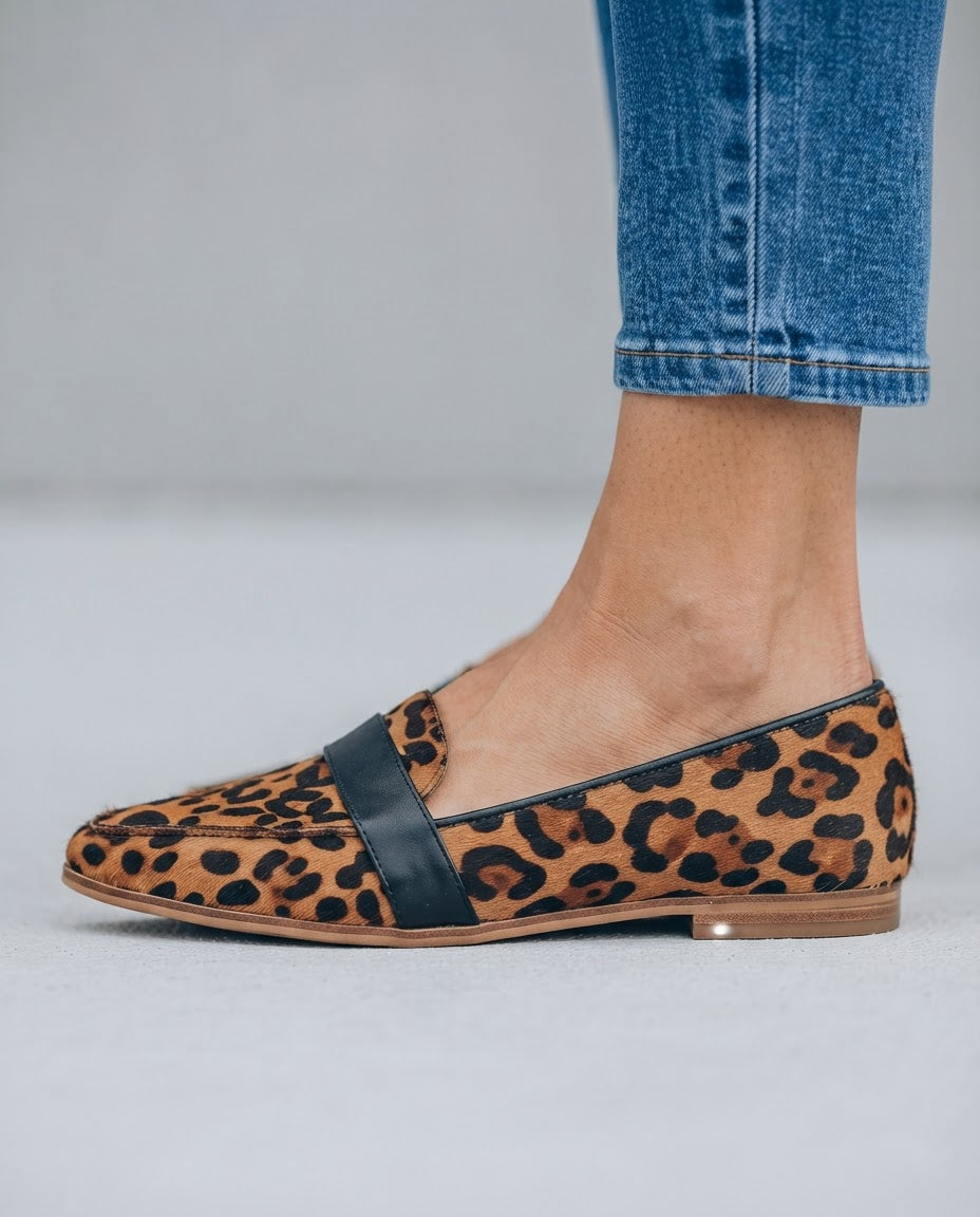Mocassino a Punta con Fascia sul Collo del Piede
