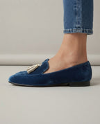 Mocassino Vittoria — Velluto Blu