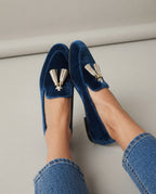 Mocassino Vittoria — Velluto Blu
